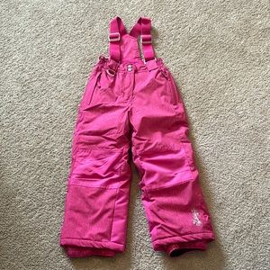 Snow pants removable suspenders